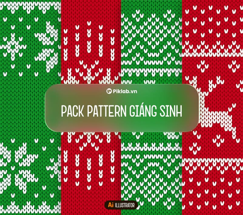 Noel Christmas Design Pattern Pack, Bộ Pattern Hoa Văn Giáng Sinh Đẹp Cho Thiết Kế, Họa Tiết Bông Tuyết Và Tuần Lộc